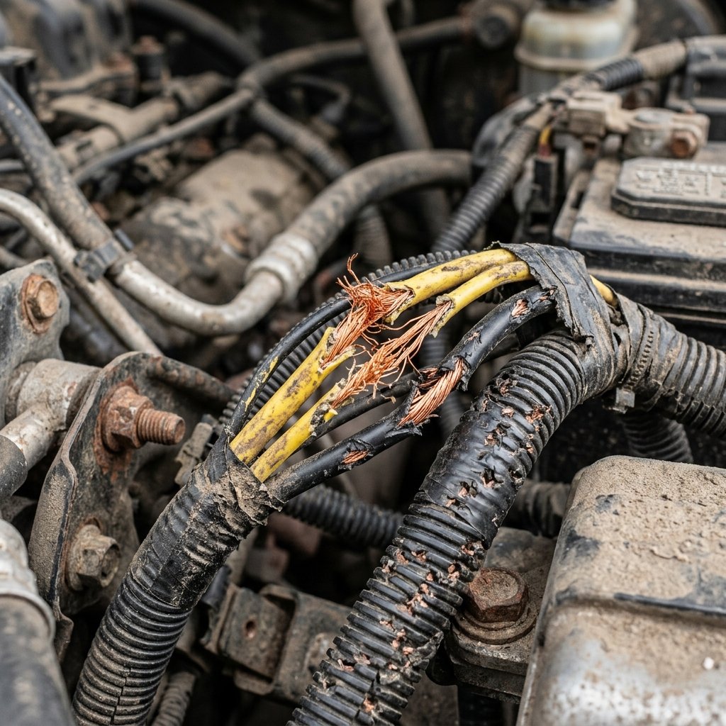 Figure 3: Rodent Damage on Main Engine Wiring Harness
