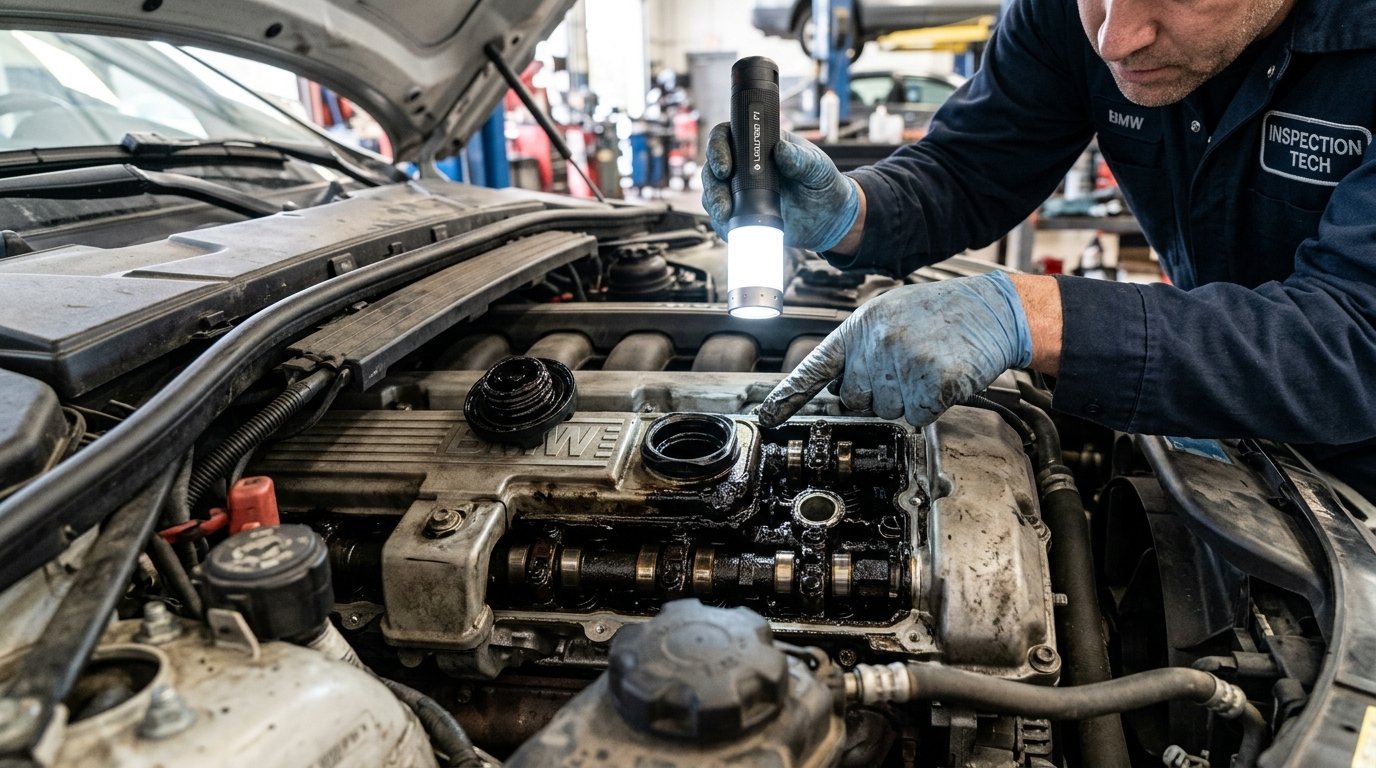 Engine Oil Sludge & Valve Head Leak Inspection