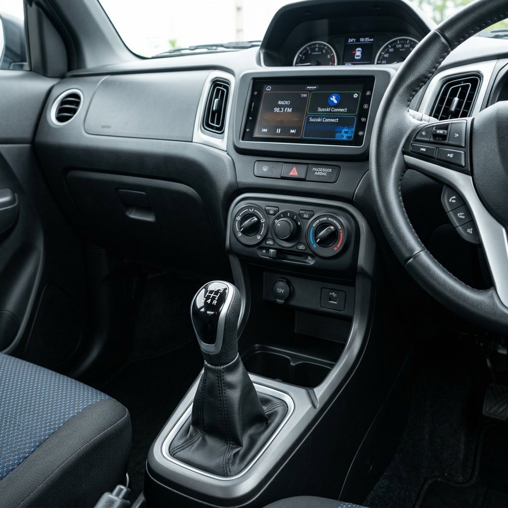 Maruti WagonR 2025 Gear Lever Centre Console Closeup